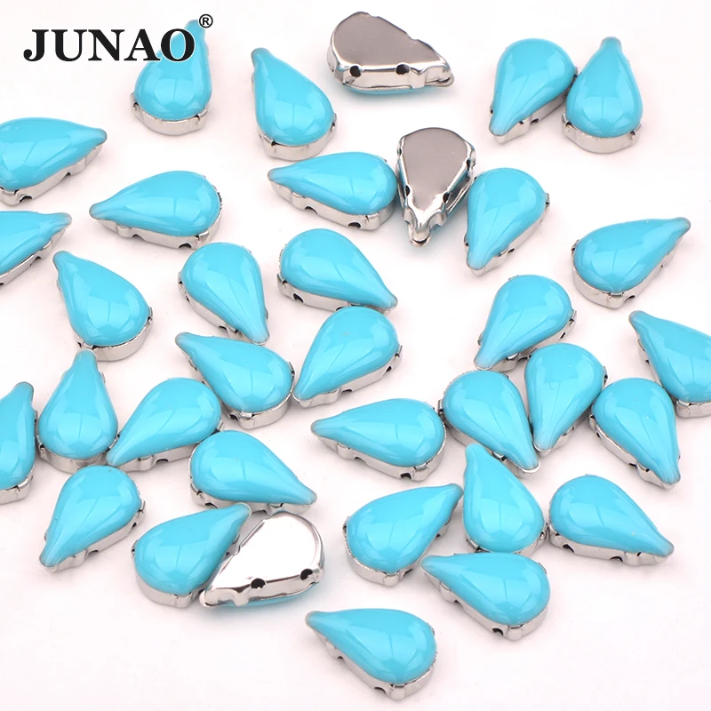 JUNAO 8*13mm Aqua Blue Sewing Claw Drops Rhinestone Silver Crystal Stone Applique Sewn Diamond Strass for Clothes Decoration 
JUNAO 8*13mm Aqua Blue Sewing Claw Drops Rhinestone Silver Crystal Stone Applique Sewn Diamond Strass for Clothes Decoration
