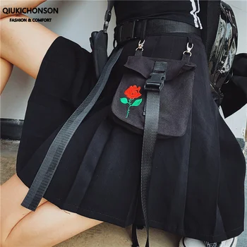Korean Style High Waist Black Mini Pleated Skirt Women Summer Rose Embroidery Short Cargo Skirts Ladies jupe plissée
Korean Style High Waist Black Mini Pleated Skirt Women Summer Rose Embroidery Short Cargo Skirts Ladies jupe plissée