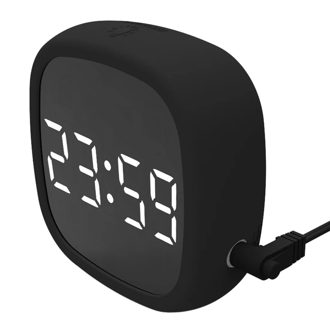 Фото LED Digital Display Alarm Clock Snooze with Dimmable and Sound Control Function for Bedroom Office Travel - Black | Дом и сад