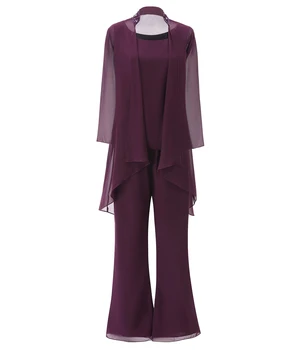 SOLOVEDRESS Fashion Women Chiffon Beading 3 Pieces Mother of the Bride Dress Pant Suits with Long Sleeves Jacket Outfit SL-M18
SOLOVEDRESS Fashion Women Chiffon Beading 3 Pieces Mother of the Bride Dress Pant Suits with Long Sleeves Jacket Outfit SL-M18