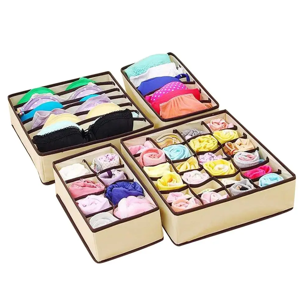 Multi-size Bra Underwear Organizer Foldable Home Storage Box Non-woven Wardrobe Drawer Closet Organizer For Scarfs Sock 4pcs/set
Multi-size Bra Underwear Organizer Foldable Home Storage Box Non-woven Wardrobe Drawer Closet Organizer For Scarfs Sock 4pcs/set