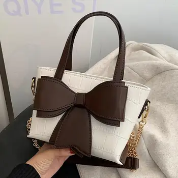 Crocodile pattern Bow Tote Bucket bag 2020 Fashion New Quality PU Leather Women's Designer Handbag Chain Shoulder Messenger Bag
Crocodile pattern Bow Tote Bucket bag 2020 Fashion New Quality PU Leather Women's Designer Handbag Chain Shoulder Messenger Bag