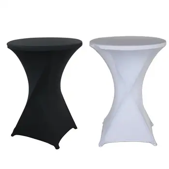 Round Table Fitted Stretch Polyester Tablecloth Wedding Party Table Cover Cocktail Bar Decor for Plastic Folding High Table
Round Table Fitted Stretch Polyester Tablecloth Wedding Party Table Cover Cocktail Bar Decor for Plastic Folding High Table