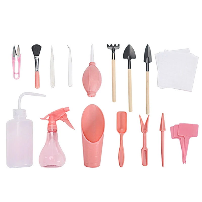 Succulent Planting Tools Set Mini Garden Hand Tool Shovel Spade Rake Tweezers Kettle Succulent Plants Planting Bonsai Tool 16pcs
Succulent Planting Tools Set Mini Garden Hand Tool Shovel Spade Rake Tweezers Kettle Succulent Plants Planting Bonsai Tool 16pcs
