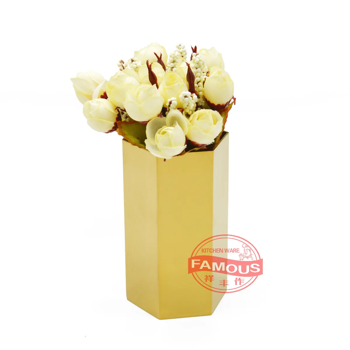 Northern European-Style Stainless Steel Pen Container Six Edge Rhombus Pen Container Hexagonal Gold Flower Vase Hexagonal Metall
Northern European-Style Stainless Steel Pen Container Six Edge Rhombus Pen Container Hexagonal Gold Flower Vase Hexagonal Metall