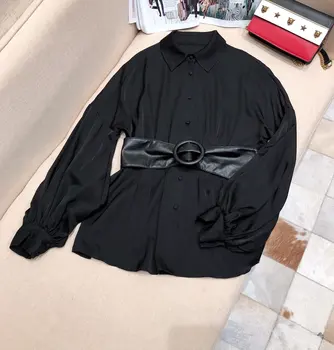 2019 New Ladies Fashion Long Sleeve Sexy Casual Lapel Waist Lantern Sleeve Silk Shirt 1224
2019 New Ladies Fashion Long Sleeve Sexy Casual Lapel Waist Lantern Sleeve Silk Shirt 1224
