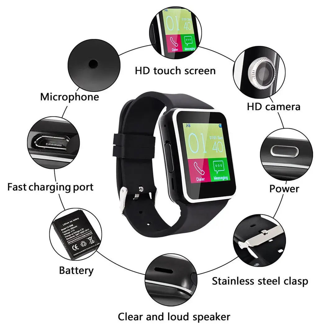 

Couple Heart Rate Blood Pressure Monitoring Bluetooth Smart Watch Call Reminder Multi-language Compass Safe Positioning Bracelet