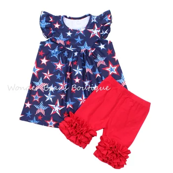 4th of July Toddler Girl Outfits 2020 Milk Silk Flutter Shirts Ruffle Shorts American Patriotic Day Baby Girl Summer Clothes Set
4th of July Toddler Girl Outfits 2020 Milk Silk Flutter Shirts Ruffle Shorts American Patriotic Day Baby Girl Summer Clothes Set