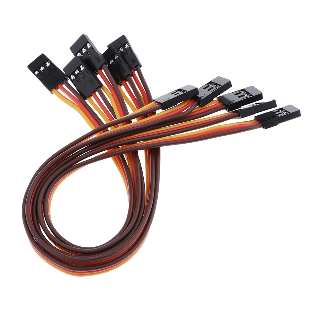 Set Of 5 22# Servo Steering Gear Extension Wire Connect Line Metal 3-Color Set Of 5 22# Servo Steering Gear Extension Wire Connect Line Metal 3-Color