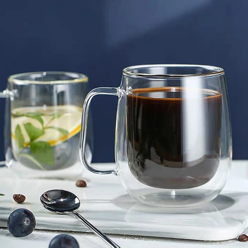 Heat-Resistant Double-Layer Transparent Milk Coffee Cup with Handle Creative Heart-Shaped Beverage Cup Insulated Glass Tea Cup
Heat-Resistant Double-Layer Transparent Milk Coffee Cup with Handle Creative Heart-Shaped Beverage Cup Insulated Glass Tea Cup