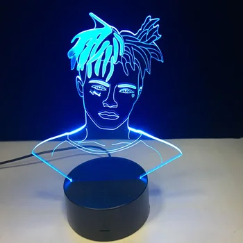 XXX Tentacion The Raper Figure 3D LED illusion Lamp Decoration Night Lights Jahseh Dwayne Ricardo Onfroy souvenir Gifts For Fans
XXX Tentacion The Raper Figure 3D LED illusion Lamp Decoration Night Lights Jahseh Dwayne Ricardo Onfroy souvenir Gifts For Fans
