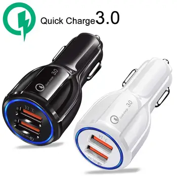 Universal 3.0A Dual USB Car Charger LED Display Fast Charging Mobile Phone Car-Charger for iPhone 11 Samsung S10 Xiaomi
Universal 3.0A Dual USB Car Charger LED Display Fast Charging Mobile Phone Car-Charger for iPhone 11 Samsung S10 Xiaomi