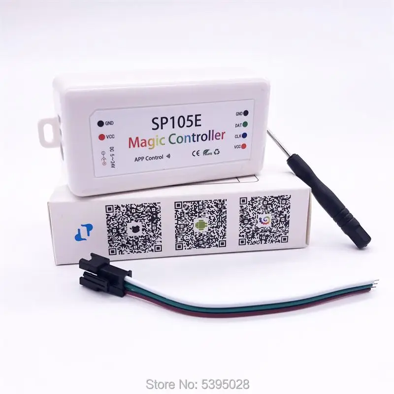 Bluetooth APP RGB controller SP105E is commonly used in WS2812BWS2811SK6812 DMX512 Led Strip pixel lamp RGB/RGBW dc5v-24v
Bluetooth APP RGB controller SP105E is commonly used in WS2812BWS2811SK6812 DMX512 Led Strip pixel lamp RGB/RGBW dc5v-24v