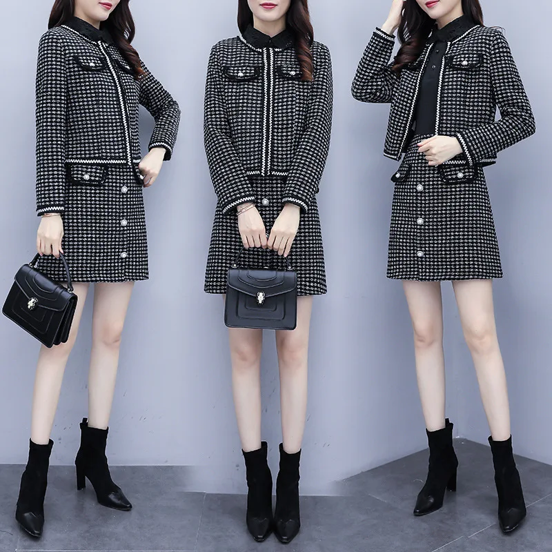 Two-Piece Set Dress Women's 2019 Early Autumn Winter New Style Short-height Slimming Waist Hugging Popular Fashion Skirt
Two-Piece Set Dress Women's 2019 Early Autumn Winter New Style Short-height Slimming Waist Hugging Popular Fashion Skirt