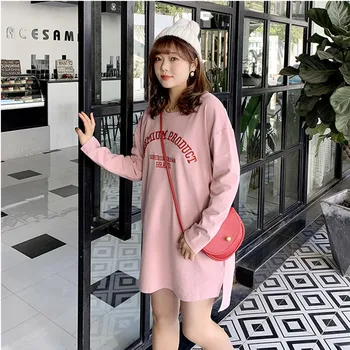 Long Sleeve T-Shirt 2020 Spring New Women Embroidery Letters O-neck Cotton Casual Fashion Top XL-4XL Large Size Basic Clothing
Long Sleeve T-Shirt 2020 Spring New Women Embroidery Letters O-neck Cotton Casual Fashion Top XL-4XL Large Size Basic Clothing