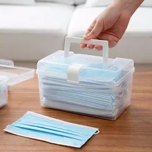 Mask Storage Box With Handle Household Dust-proof Sealed Large-Capacity Box Mask Storage Box Portable Student Storage Box
Mask Storage Box With Handle Household Dust-proof Sealed Large-Capacity Box Mask Storage Box Portable Student Storage Box