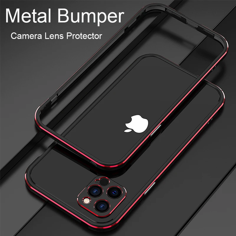 Shockproof Metal Bumper Phone Case For iPhone 12 Pro MAX Coque Aluminium Frame Camera Lens Protective Cover For iPhone 12 Mini
Shockproof Metal Bumper Phone Case For iPhone 12 Pro MAX Coque Aluminium Frame Camera Lens Protective Cover For iPhone 12 Mini