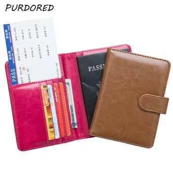 PURDORED 1 Pc RFID Solid Passport Cover PU Leather Blocking Passport Cover Holder Women Travel Bank Card Holder Pasjeshouder
PURDORED 1 Pc RFID Solid Passport Cover PU Leather Blocking Passport Cover Holder Women Travel Bank Card Holder Pasjeshouder