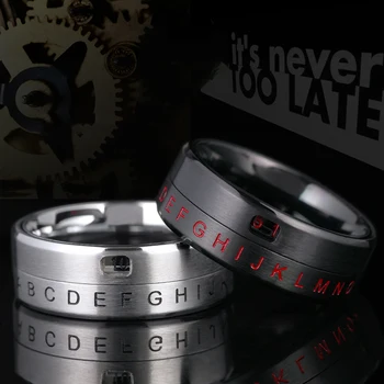 Fidget Finger Spinner Rotating Digital Ring Men's Stainless Steel Black Anello Numeri Romani Rings Men Unique Letter Ring 
Fidget Finger Spinner Rotating Digital Ring Men's Stainless Steel Black Anello Numeri Romani Rings Men Unique Letter Ring