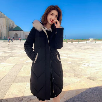 new 2020 winter down cotton jacket women long coat parkas thickening Female Warm Clothes Rabbit fur collar down jacket T19
new 2020 winter down cotton jacket women long coat parkas thickening Female Warm Clothes Rabbit fur collar down jacket T19