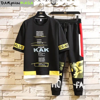 Men's set men tracksuit 2020 Summer Men's clothes black white Casual Print Cotton Sweatshirt Two Piece suit T-Shirts+Trousers
Men's set men tracksuit 2020 Summer Men's clothes black white Casual Print Cotton Sweatshirt Two Piece suit T-Shirts+Trousers