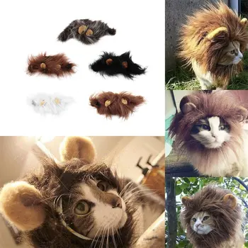 Pet Cat Dog Emulation Lion Hair Mane Ears Head Cap Autumn Winter Dress Up Costume Muffler Scarf 
Pet Cat Dog Emulation Lion Hair Mane Ears Head Cap Autumn Winter Dress Up Costume Muffler Scarf