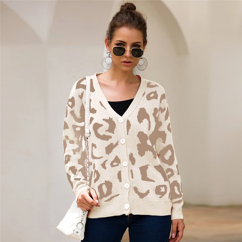 Leopard Female Cardigan Long Sleeve Button Cardigans Winter Woman 2019 Women's Sweater Elegant Feminine Coat Female Jacket
Leopard Female Cardigan Long Sleeve Button Cardigans Winter Woman 2019 Women's Sweater Elegant Feminine Coat Female Jacket