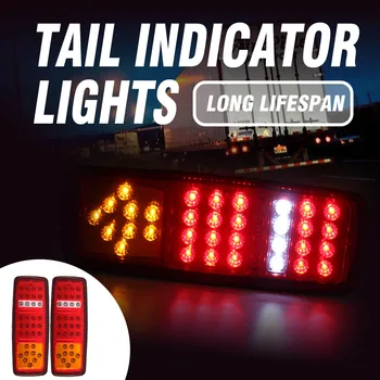 2Pcs 12V 33 LEDs Car Trailer Truck Tail Lights Rear Taillight Stop Brake Light Turn Signal Indicator Lamps for Bus Van Caravan
2Pcs 12V 33 LEDs Car Trailer Truck Tail Lights Rear Taillight Stop Brake Light Turn Signal Indicator Lamps for Bus Van Caravan