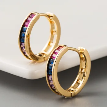 2020 New Ins Copper Micro Inlay Color Zircon Round Rainbow Trend Hoop Earrings for Girl Women Fashion Jewelry Accessories
2020 New Ins Copper Micro Inlay Color Zircon Round Rainbow Trend Hoop Earrings for Girl Women Fashion Jewelry Accessories