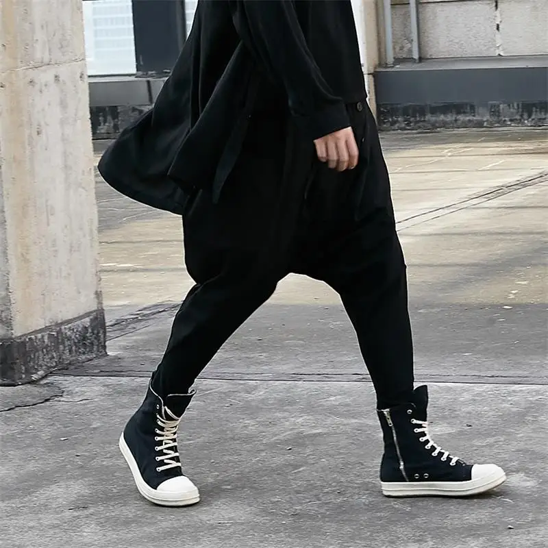 Men's Black Loose Hip-Hop Casual Pants Slump Pants Hip-Hop Barber Personality Trend Fashion Small Pants
Men's Black Loose Hip-Hop Casual Pants Slump Pants Hip-Hop Barber Personality Trend Fashion Small Pants
