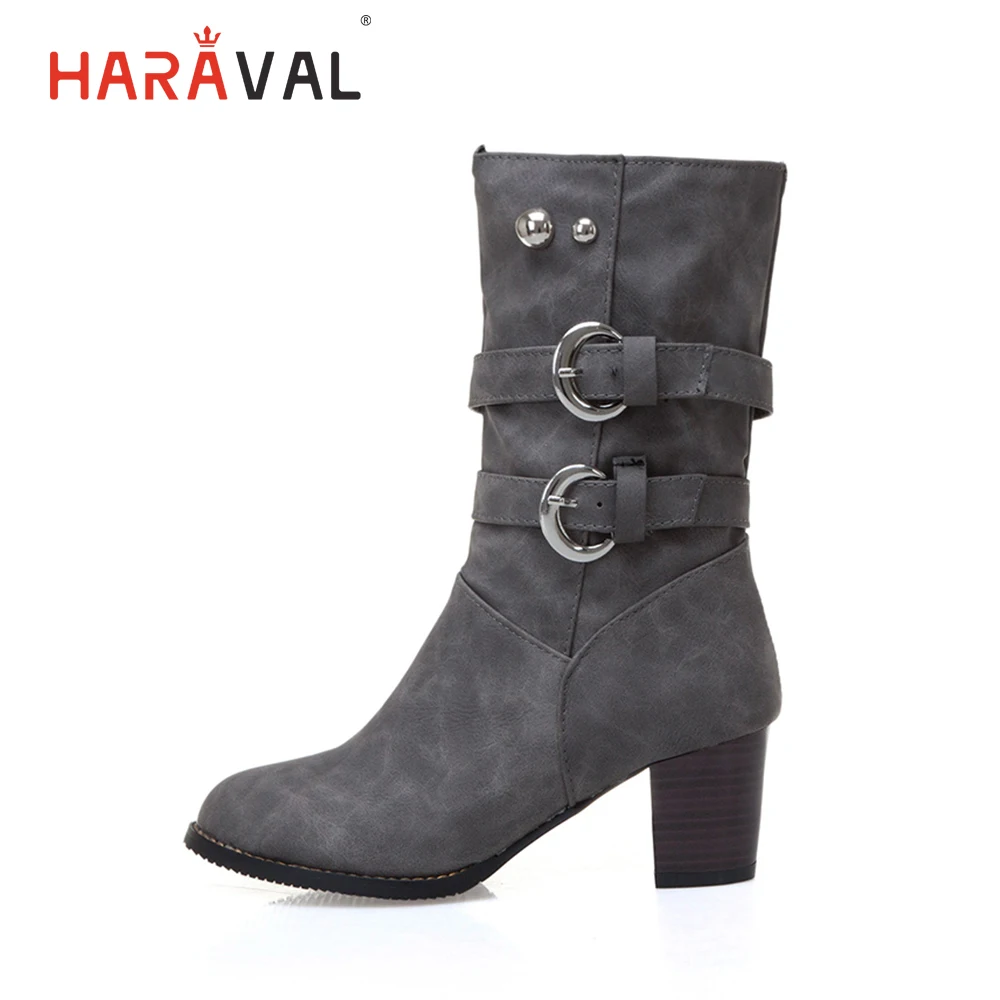 HARAVAL Luxury Woman Fashion Mid-calf Boots Quality Round Toe Thick Heel Shoes Solid Lace-up Buckle Elegant Casual Boot B254
HARAVAL Luxury Woman Fashion Mid-calf Boots Quality Round Toe Thick Heel Shoes Solid Lace-up Buckle Elegant Casual Boot B254