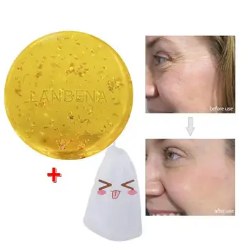 24K Gold Natural Seaweed Acid Handmade Soaps Deep Whitening Anti-wrinkle Cleansing Moisturizing Nourishing Facial Brighten Care 
24K Gold Natural Seaweed Acid Handmade Soaps Deep Whitening Anti-wrinkle Cleansing Moisturizing Nourishing Facial Brighten Care