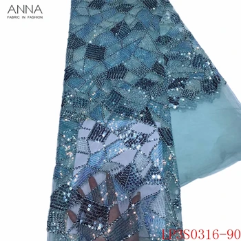 Anna latest african laces 2020 high quality embroidery with french sequins lace fabric 5 yards/pcs nigerian tulle fabric for DIY
Anna latest african laces 2020 high quality embroidery with french sequins lace fabric 5 yards/pcs nigerian tulle fabric for DIY