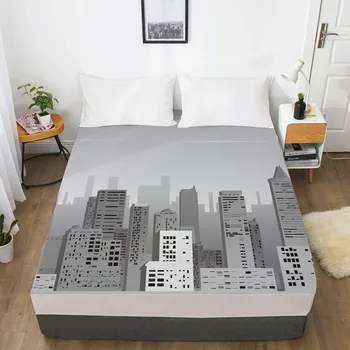 3D HD Digital Printing Custom Bed Sheet With Elastic,Fitted Sheet 160x200CM 150x200 180x200,Bedding Mattress Cover Gray City
3D HD Digital Printing Custom Bed Sheet With Elastic,Fitted Sheet 160x200CM 150x200 180x200,Bedding Mattress Cover Gray City