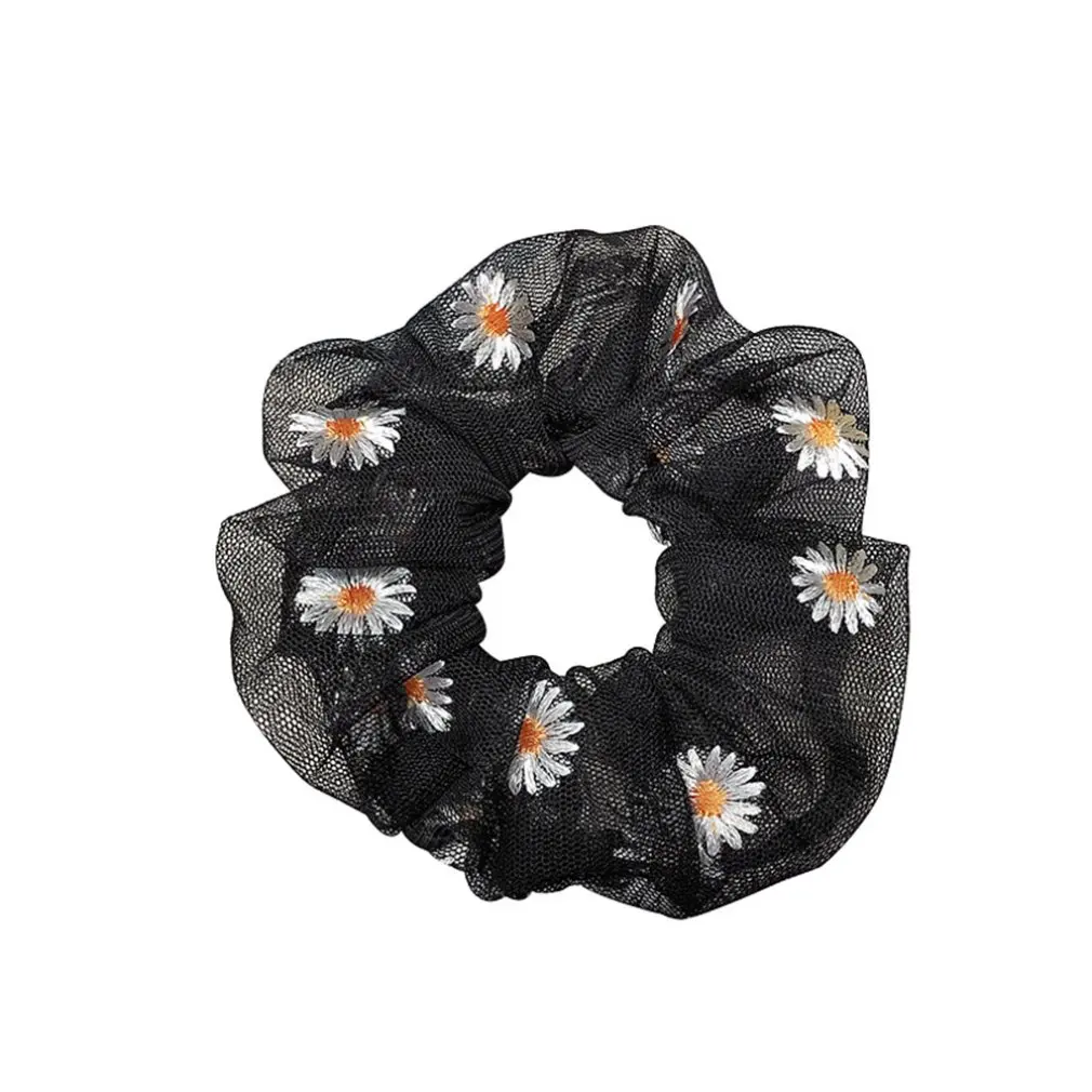 Net Yarn Small Daisy Girly Spring Ins Hair Rope Large Intestine Hair Ring Forest Rubber Band Female Tie Head