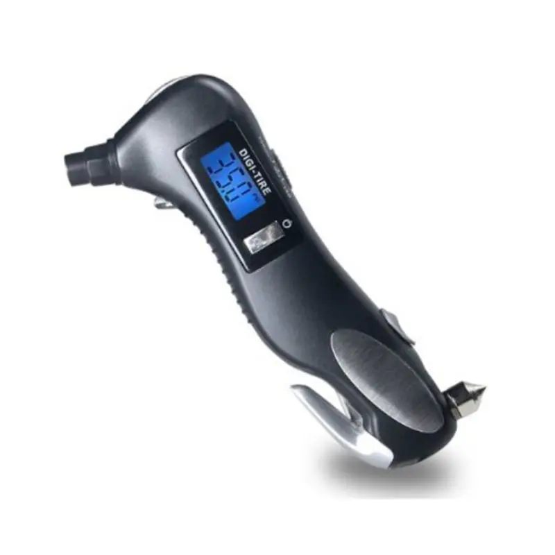 Tire Air Pressure Gauge Digital Car Bike Truck Flashlight Window Breaker Cutter 2 to 150 PSI 0 to 50 degrees Celsius
Tire Air Pressure Gauge Digital Car Bike Truck Flashlight Window Breaker Cutter 2 to 150 PSI 0 to 50 degrees Celsius