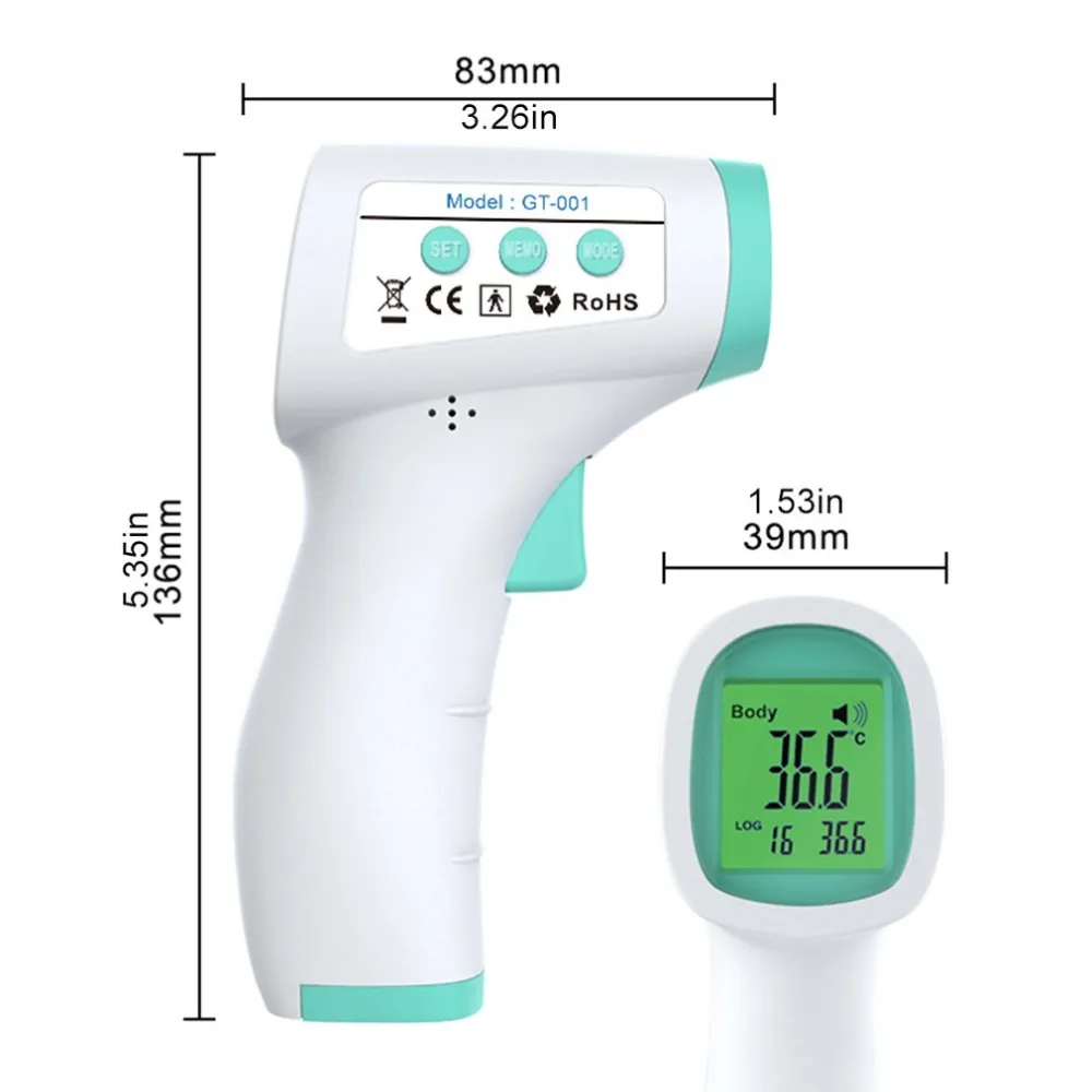 2020 Infrared Human Temperature Detector Portable Infrared Forehead Digital Thermometer Electronic Detector 2020 Infrared Human Temperature Detector Portable Infrared Forehead Digital Thermometer Electronic Detector