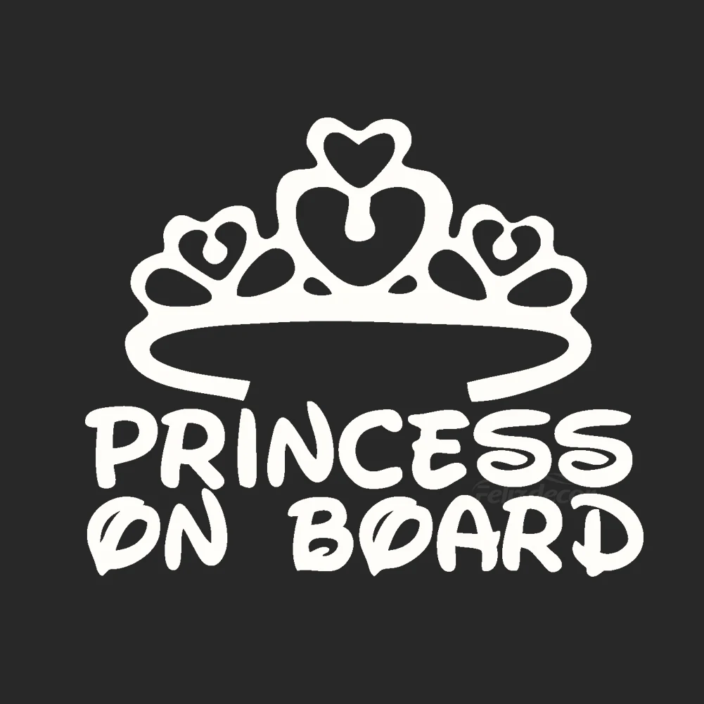 Noble Queen Crown Vinyl Car Stickers Princess On Board Decal For Body Door Decoration Art Mural ZP0695 | Автомобили и мотоциклы