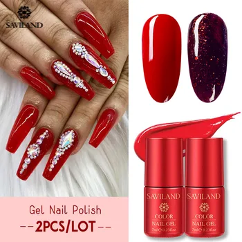 SAVILAND 2pcs Semi Permanent 7ml Hybird UV Color Gel Nail Polish Top Base Coat Gel Varnish Lacquer Nail Art Manicure Tools
SAVILAND 2pcs Semi Permanent 7ml Hybird UV Color Gel Nail Polish Top Base Coat Gel Varnish Lacquer Nail Art Manicure Tools