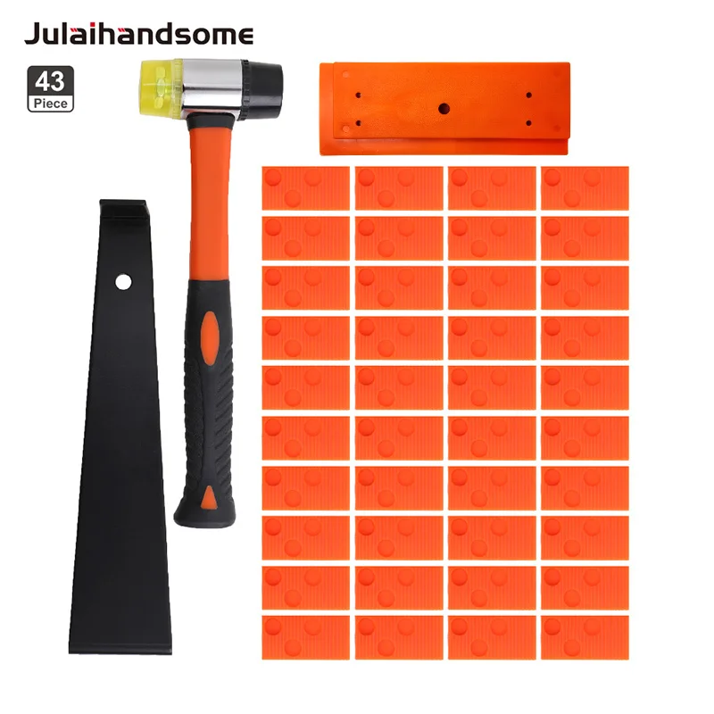 Julaihandsome Professional Laminate Wood Flooring Installation Kit , Spaces.Tapping Block, Pull Bar ,Mallet Hand Tool Set
Julaihandsome Professional Laminate Wood Flooring Installation Kit , Spaces.Tapping Block, Pull Bar ,Mallet Hand Tool Set