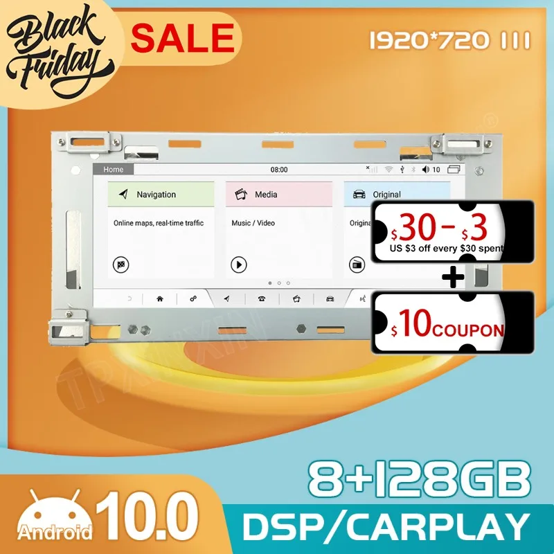 Android 10 8G + 128GB for Land Rover Range Rover Sport GPS Car Navigation Multimedia Video Stereo Player Radio Carplay 2 DIN
Android 10 8G + 128GB for Land Rover Range Rover Sport GPS Car Navigation Multimedia Video Stereo Player Radio Carplay 2 DIN