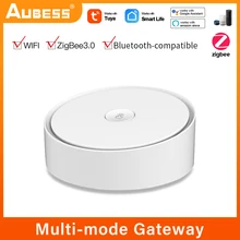 Aubess Smart Multi-mode Gateway ZigBee 3.0 WiFi Bluetooth Mesh Hub Work With Tuya Smart App Voice Control Via Alexa Google Home
Aubess Smart Multi-mode Gateway ZigBee 3.0 WiFi Bluetooth Mesh Hub Work With Tuya Smart App Voice Control Via Alexa Google Home