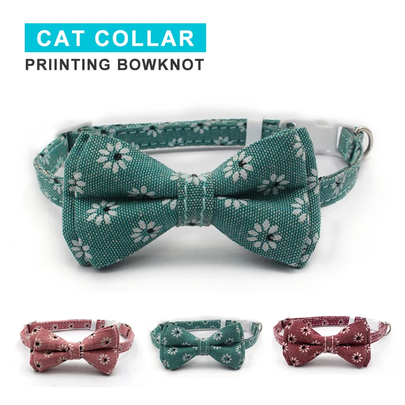 Pastoral Style Pet Dog Cat Collar Floral Printing Adjustable Comfortable Soft Cloth Strap Cats Chain Bowk Tie Pets Accessory
Pastoral Style Pet Dog Cat Collar Floral Printing Adjustable Comfortable Soft Cloth Strap Cats Chain Bowk Tie Pets Accessory