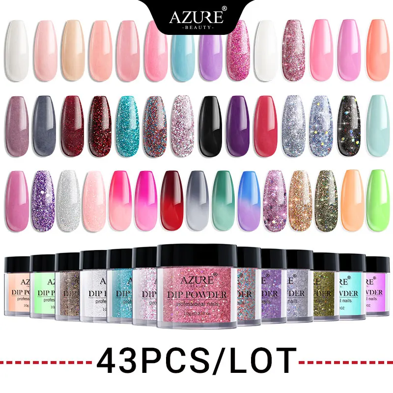 Azure Beauty 43Pcs/Lot Full Set Glitter Dipping Powder Nail Holographic Dust Decor Set Chameleon Glow Pigment Dust Natural Dry
Azure Beauty 43Pcs/Lot Full Set Glitter Dipping Powder Nail Holographic Dust Decor Set Chameleon Glow Pigment Dust Natural Dry