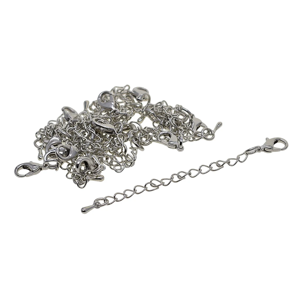 20Pcs Silver Necklace Chain Extender Extension With Lobster Clasp Findings 20Pcs Silver Necklace Chain Extender Extension With Lobster Clasp Findings