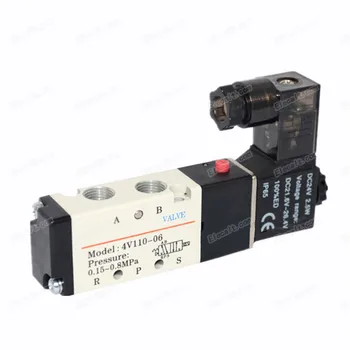 4V110-06 5 Way 2 Position 1/8" Pneumatic Solenoid Valve DC 24V DC 12V AC 110V AC220V
4V110-06 5 Way 2 Position 1/8" Pneumatic Solenoid Valve DC 24V DC 12V AC 110V AC220V