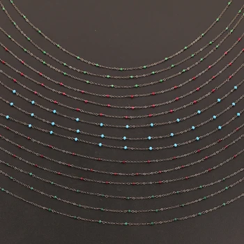 2mm Coin Stone Beads Jewelry Chains Findings,Natural Blue Turquoises Green Quartz Beads Wire Wrapped Gun Black Chains Jewelry
2mm Coin Stone Beads Jewelry Chains Findings,Natural Blue Turquoises Green Quartz Beads Wire Wrapped Gun Black Chains Jewelry