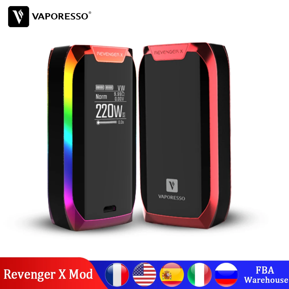 

Original Vaporesso Revenger X Vape Box Mod 220W mods for SKRR S NRG VECO SE Tank Atomizer QF GT Coil Core Electronic Cigarette