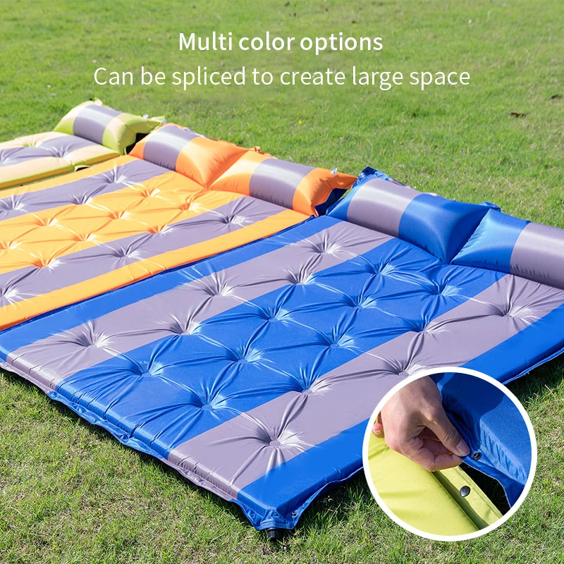 Double Self Inflating Sleeping Pad With Pillows Double Self Inflating Sleeping Pad With Pillows