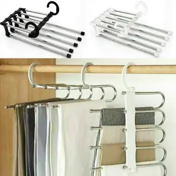 Multi-functional 5 in 1 Multi-functional Pants rack shelves Stainless Steel Wardrobe Magic Hanger
Multi-functional 5 in 1 Multi-functional Pants rack shelves Stainless Steel Wardrobe Magic Hanger
